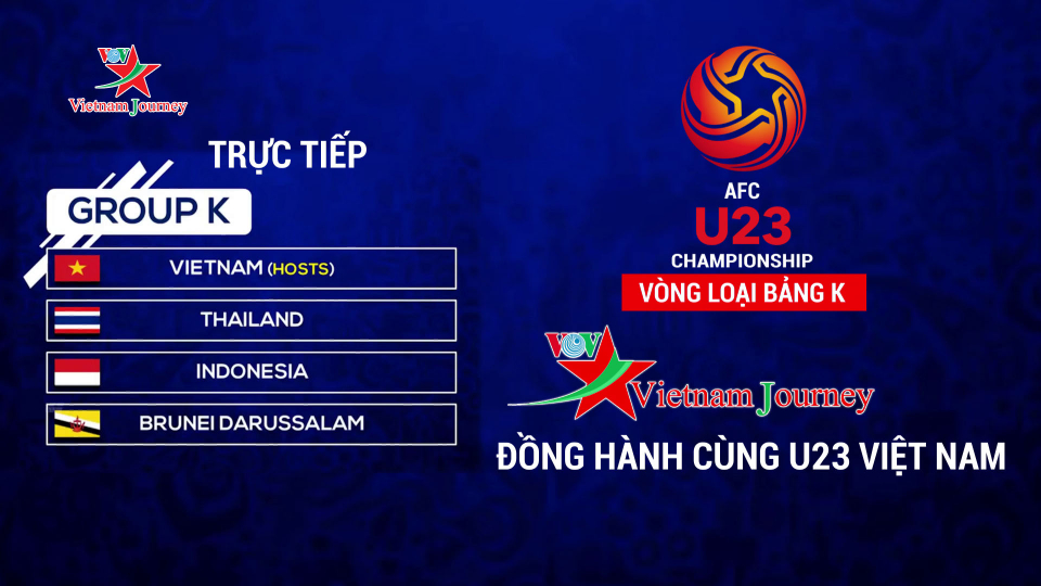 Xem toàn bộ các trận Vòng loại Bảng K AFC U23 trên Vietnam Journey