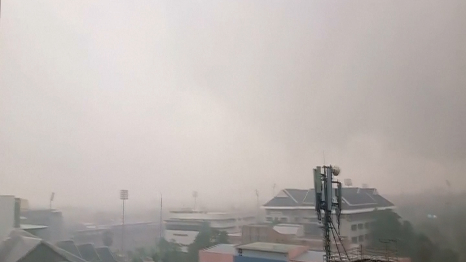 Cảnh tượng trước khi bão Pabuk đổ bộ vào Thái Lan