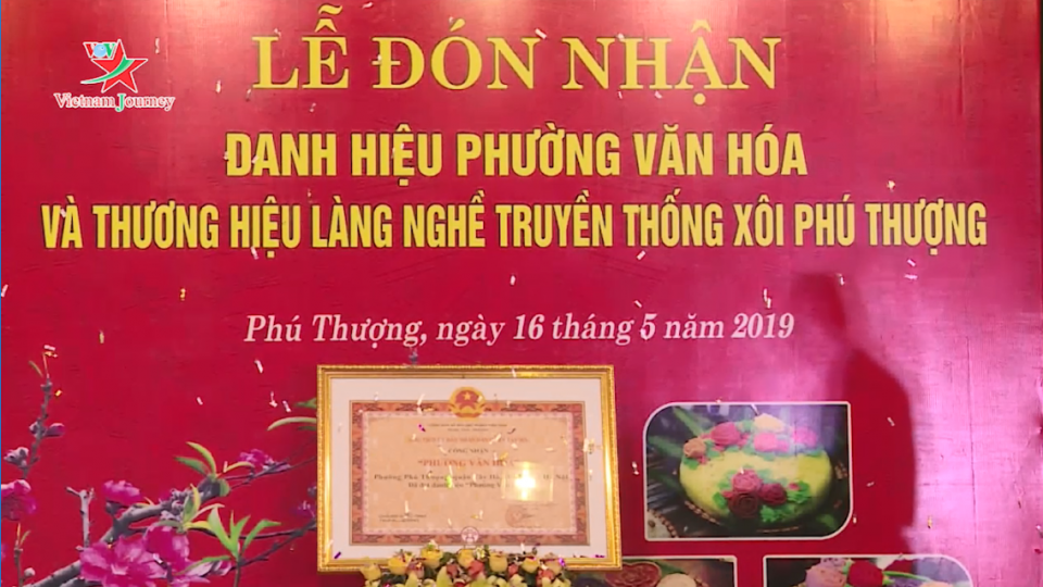 Đón nhận thương hiệu “Làng nghề truyền thống xôi Phú Thượng”