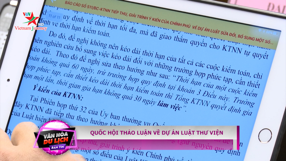 Quốc hội thảo luận về dự án Luật Thư viện