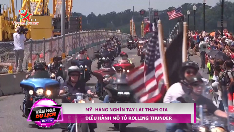 Mỹ: Hàng nghìn tay lái tham gia diễu hành mô tô Rolling Thunder 