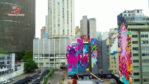 Brazil: Rực rỡ sắc màu khu phố ở Sao Paolo