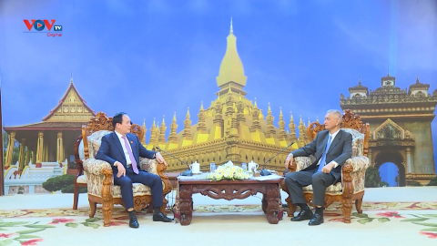 Chủ tịch HĐND TP. Hà Nội thăm và làm việc với lãnh đạo thủ đô Viêng Chăn (Lào)