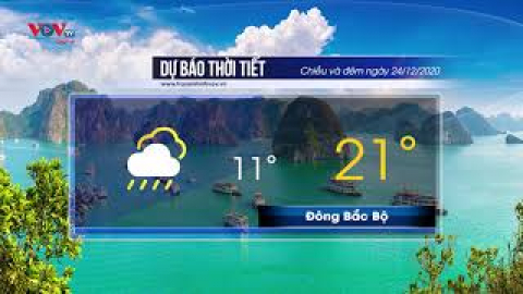 Dự báo thời tiết chiều và đêm ngày 24/12/2020 | Nam Bộ mưa rào và dông rải rác