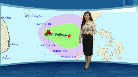 Dự báo thời tiết chiều và tối ngày 5/11/2019 | Áp thấp nhiêt đới trên biển Đông có thể mạnh lên thành bão