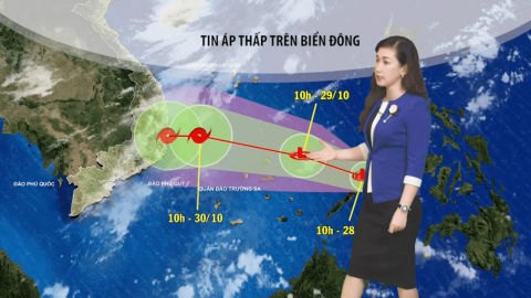 Dự báo thời tiết đêm 28/10 và sáng 29/10/2019 | Tin áp thấp nhiệt đới trên biển Đông