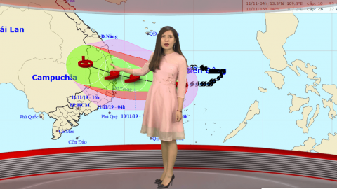 Dự báo thời tiết ngày 10/11/2019 | Bão số 6 đang tiến vào các tỉnh từ Quảng Ngãi - Khánh Hòa 