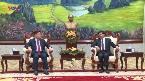 Lãnh đạo Đảng, Nhà nước Lào tiếp đoàn đại biểu cấp cao Ban Tuyên giáo trung ương Đảng CSVN