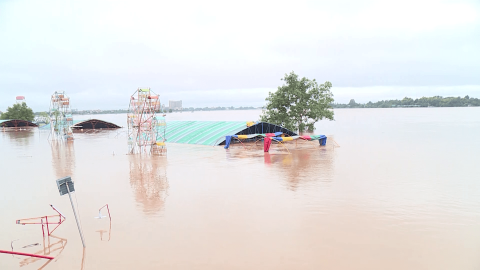 Nước sông Mekong lên cao, lào cảnh báo ngập lụt