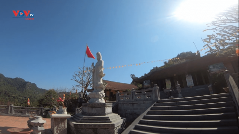 Vẻ đẹp chùa Phật tích Trúc Lâm Bản Giốc 