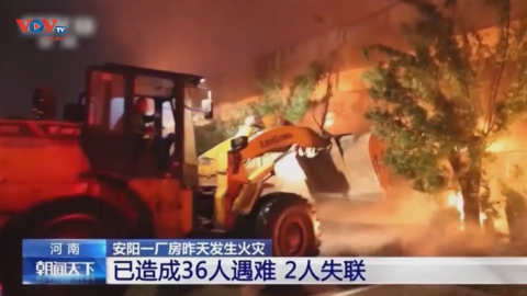 Trung Quốc: Cháy nhà xưởng ở tỉnh Hà Nam, 36 người thiệt mạng