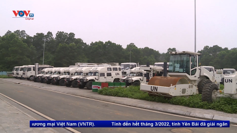 Vận chuyển hơn 2.000 tấn trang thiết bị của Đội Công binh số 1 sang phái bộ UNISFA