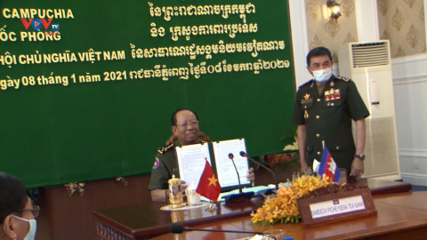 Việt Nam - Campuchia ký kết kế hoạch hợp tác Quốc phòng năm 2021